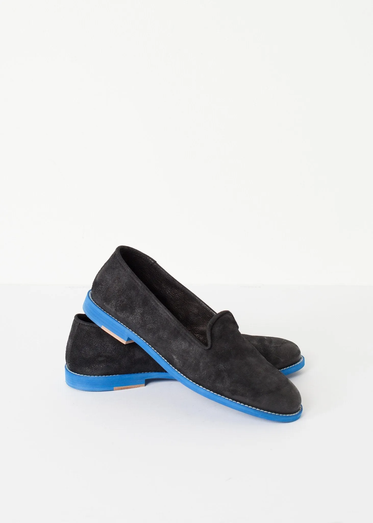 - Remote-controlled Black/Blue Seamless support Suede Loafers