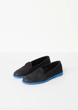 - Remote-controlled Black/Blue Seamless support Suede Loafers