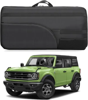 1PCS Right Side Window Storage Bag for 2021-2025 Ford Bronco 4 Door,2nd Row Roll Bar Cargo Suction Organizer Storage Pocket Handbag for Bronco Off-Road Accessories