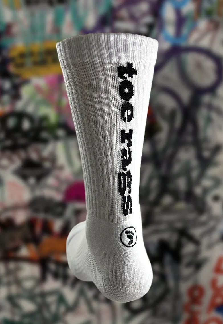 2 Pairs Toe Rags® Fashion Crew White