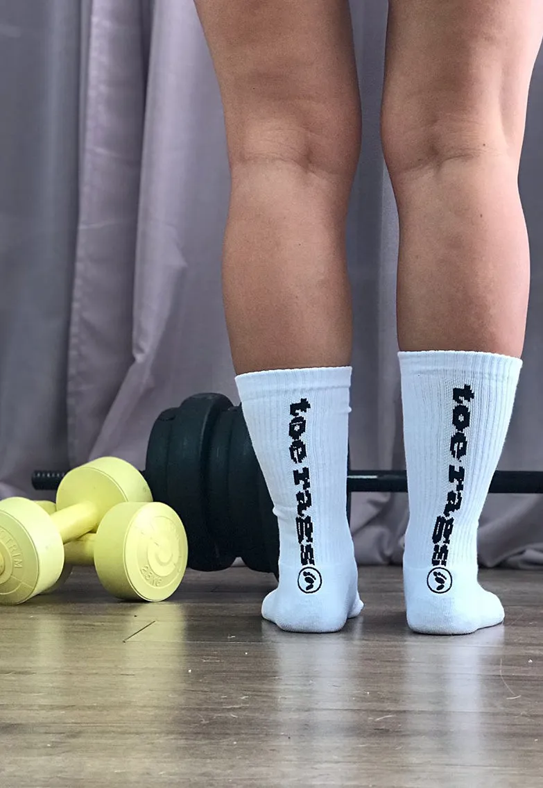 2 Pairs Toe Rags® Fashion Crew White