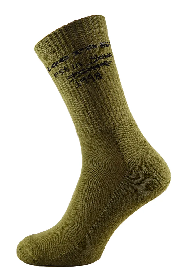 2 Pairs Toe Rags® Scribble Crew Socks