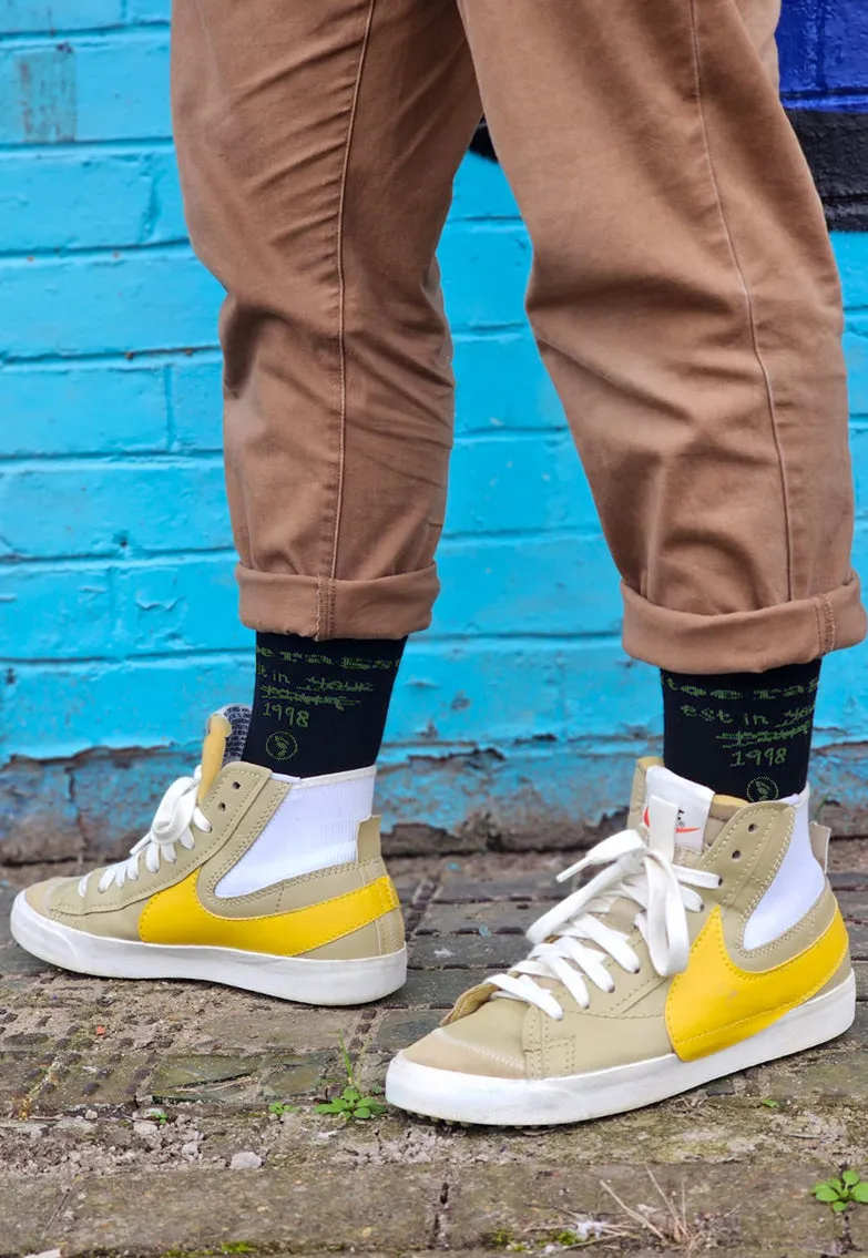 2 Pairs Toe Rags® Scribble Crew Socks