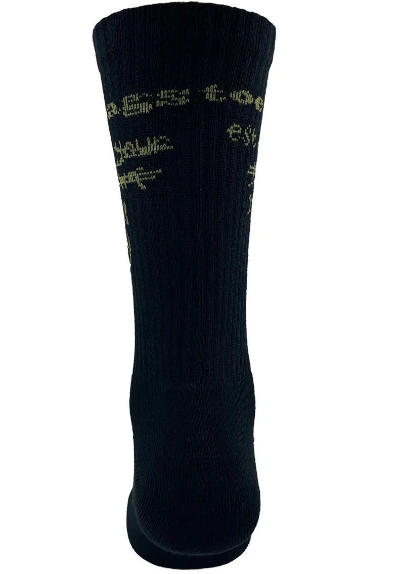 2 Pairs Toe Rags® Scribble Crew Socks
