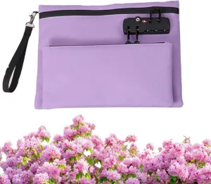 2025 New Travel Lock Bag,travel bag with lock, Double Layer Anti-Theft Handbag,with 3-Digit Code, for Cash, Id (Purple)