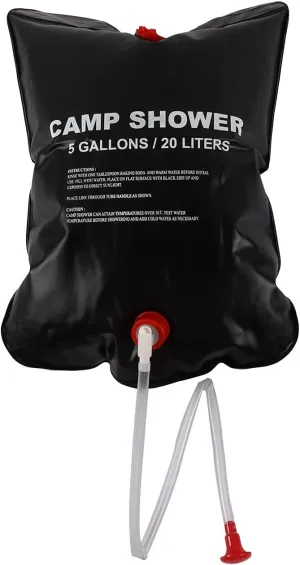 20L Water Shower Bag Solar Powered Foldable Portable PVC Heating Bath Bag for Outdoor Camping