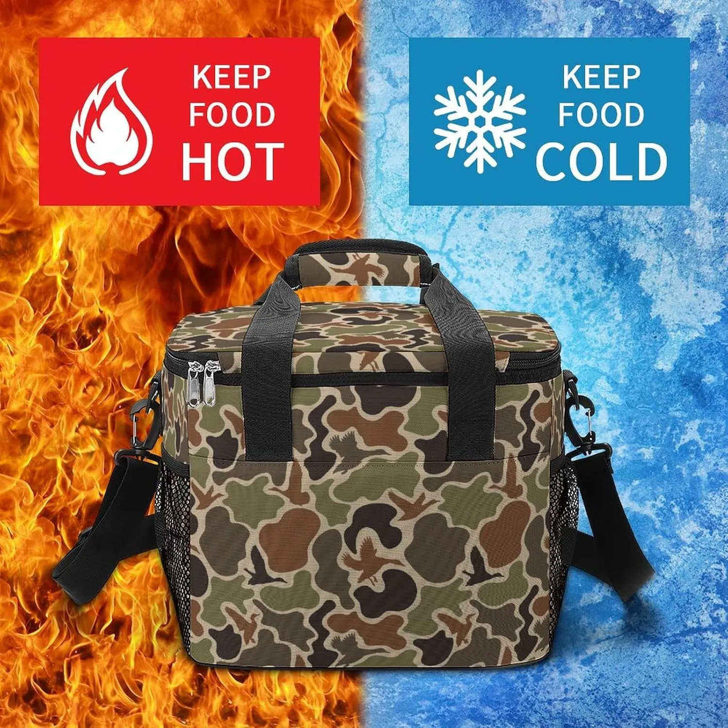22.5L Waterproof Soft Cooler BagInsulated Lunch Box for Camping Fishing Beach Road Trips