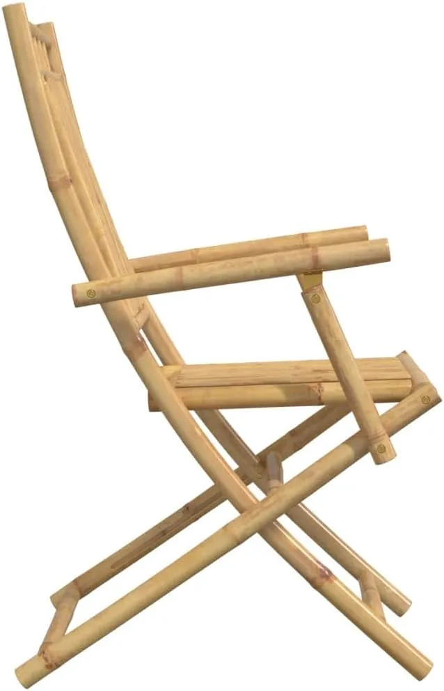 4-Pack Bamboo Folding Patio Chairs Outdoor Furniture 20.9"x26"x39" Portable Lounge Chairs for Camping, Beach, Pool and Garden Dining