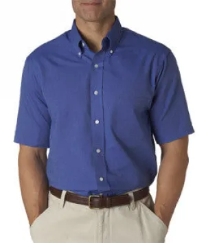 57850 Van Heusen Men's Classic Short-Sleeve Oxford English Blue