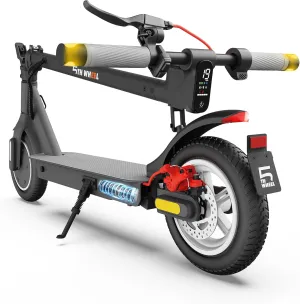 5TH WHEEL V30PRO Electric Scooter, 10" Solid Tires, 350W Motor & 18 MPH, 19.9 Miles Range E-Scooter with E-Lock, Dual Brakes and Suspension, Foldable Adults Commuter Scooter with Turn Signals and APP