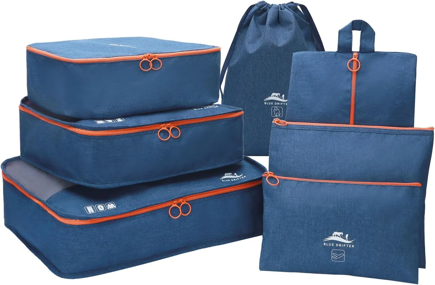7 Set Packing Cubes for Suitcases Travel Luggage Packing Organizers,Travel Essentials Luggage Organizer Accessories Toiletry Bag Shoe Bag Laundry bag