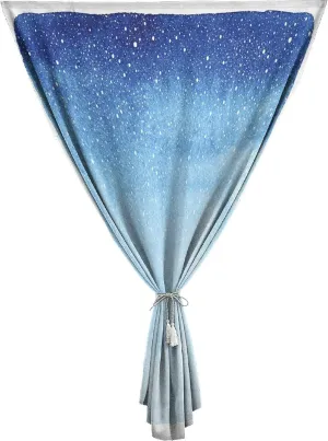 Adjustable Blackout Shades, Winter Portable Blackout Curtain, Christmas Falling Snow Splashes Stains of Watercolor Print Living Room Bedroom Window Drapes,24W x40L Inches, for Bathroom Bedroom