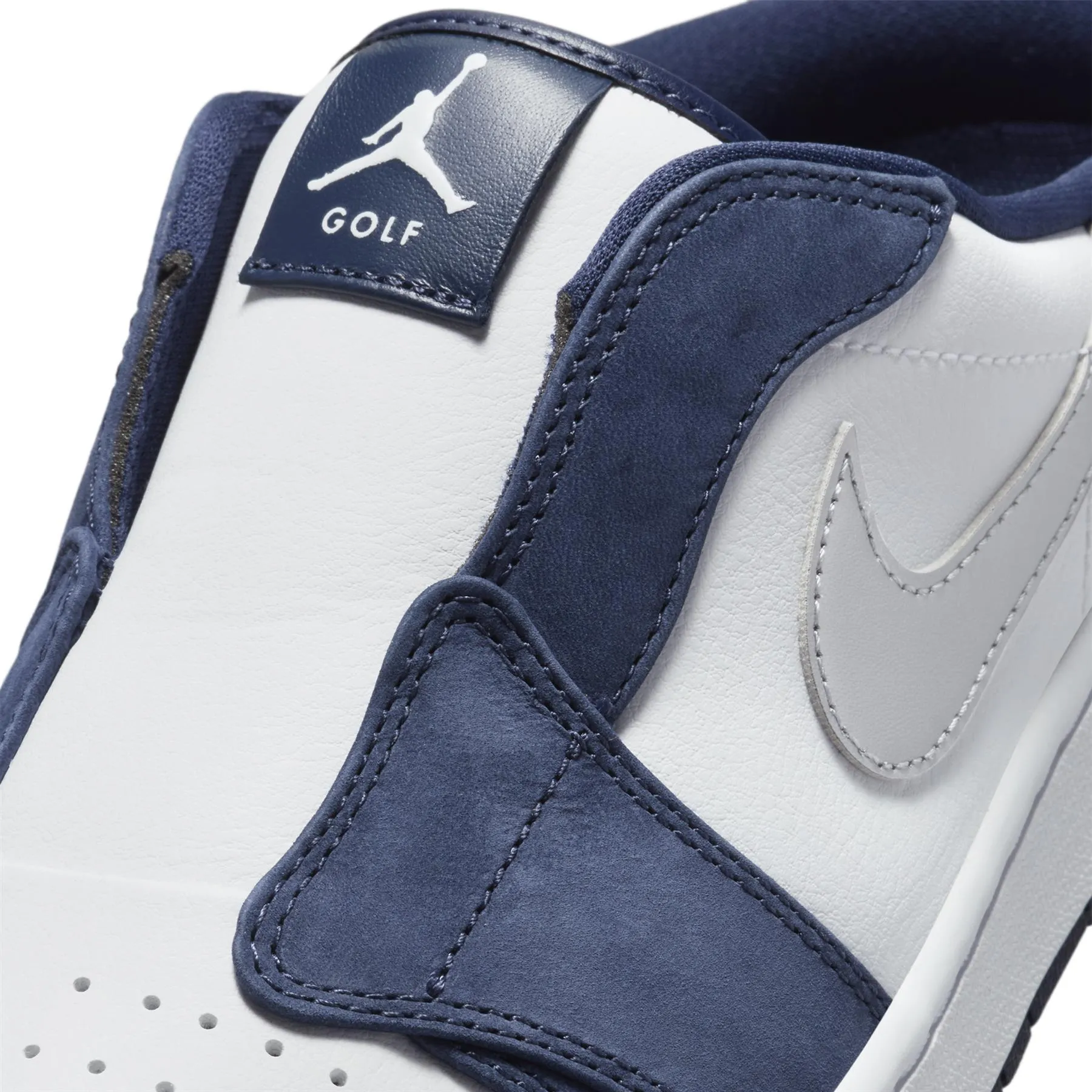 Air Jordan 1 Mule Shoes White/Metallic Silver/Midnight Navy