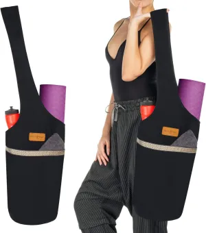 ALLEN & MATE Unisex Yoga Exercise Mat Bag with Large Size Pocket, Big Capacity Mat Tote Shoulder Carrier for Men & Women