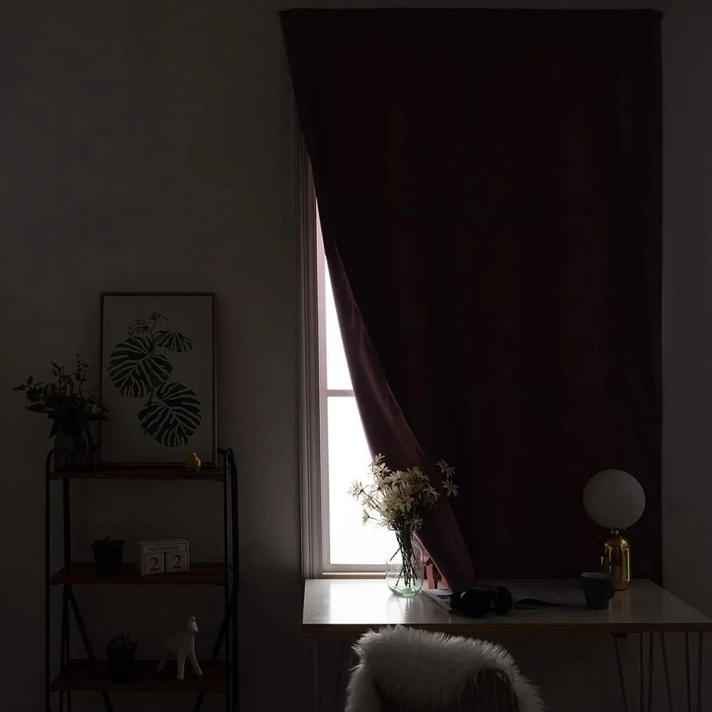 Anywhere Portable Blackout Curtain, Autumn Door Window Curtains, Fall Trees with Faded Shedding Leaves Print Bedroom Blackout Curtains,59W x72L Inch, for Nursery,Children Kids Bedroom or Travel Use