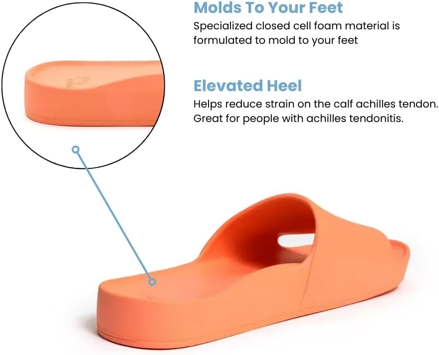 Archies Arch Support Slides – Orthotic Recovery Sandals for Plantar Fasciitis Relief, Foot Pain & Heel Pain – Lightweight, Cushioned, Shock-Absorbing Slides for Walking, Standing, and All-Day Comfort