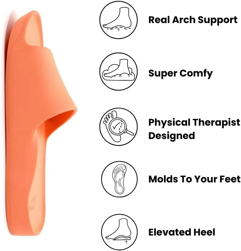 Archies Arch Support Slides – Orthotic Recovery Sandals for Plantar Fasciitis Relief, Foot Pain & Heel Pain – Lightweight, Cushioned, Shock-Absorbing Slides for Walking, Standing, and All-Day Comfort