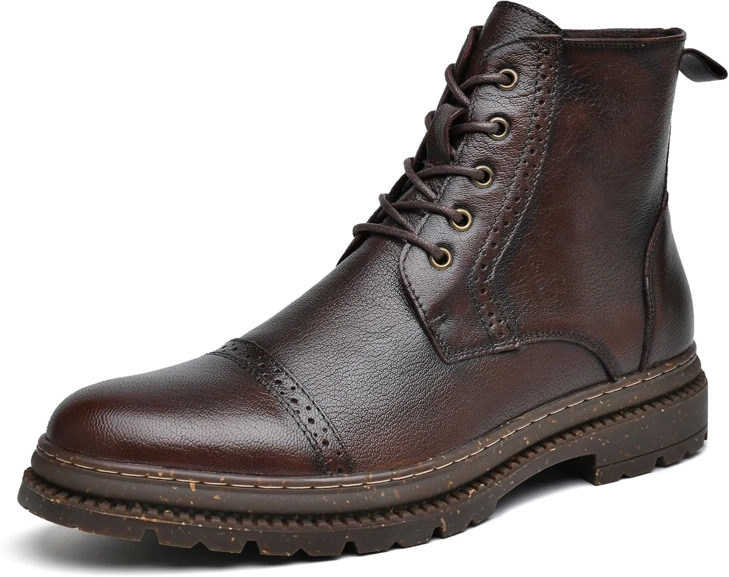 Arkbird Mens Oxford Dress Boots Fashion Casual Genuine Leather Brogue Chukka Ankle Boot for Men