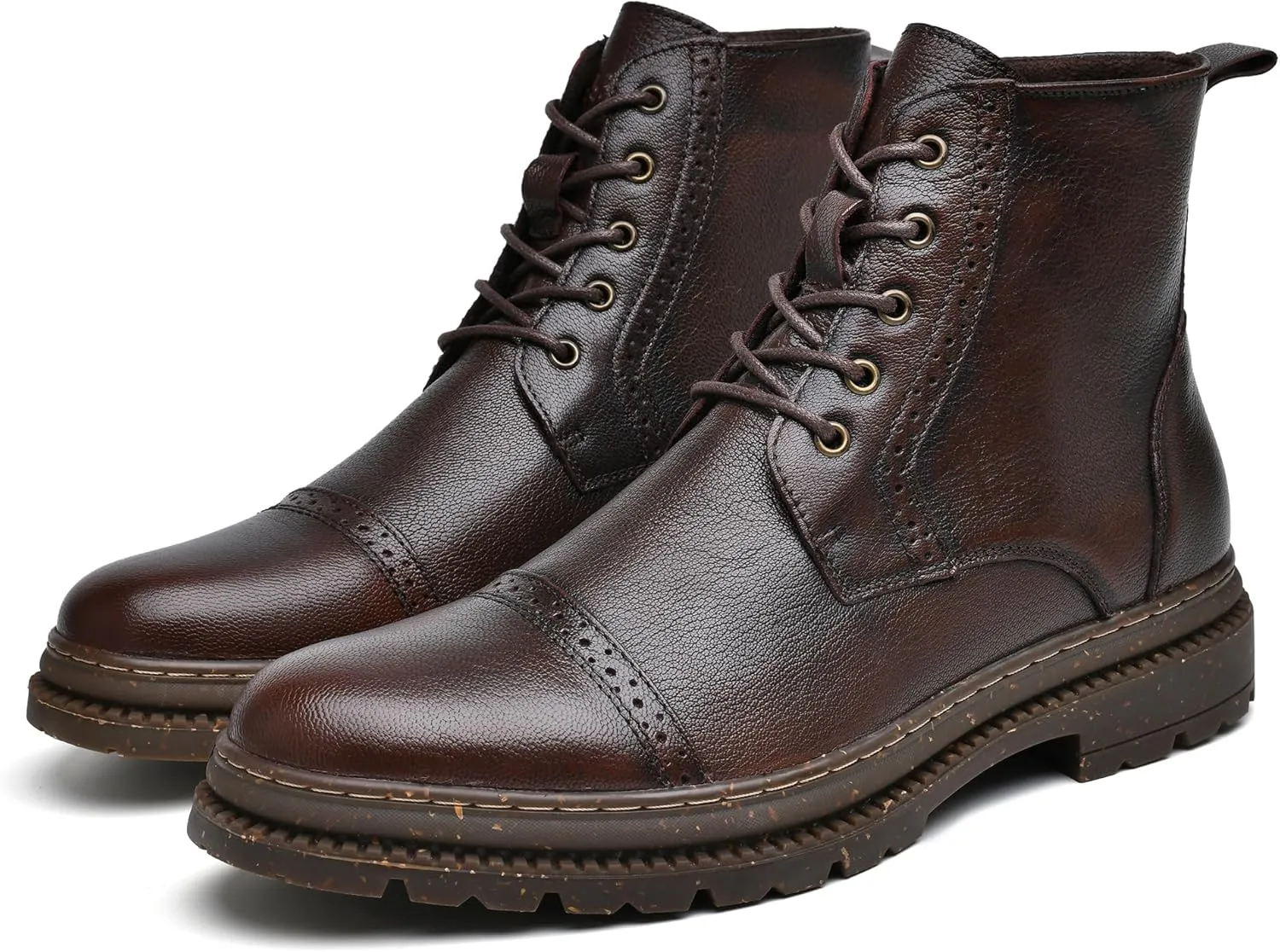 Arkbird Mens Oxford Dress Boots Fashion Casual Genuine Leather Brogue Chukka Ankle Boot for Men
