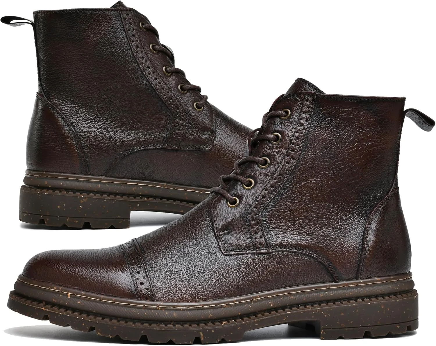 Arkbird Mens Oxford Dress Boots Fashion Casual Genuine Leather Brogue Chukka Ankle Boot for Men