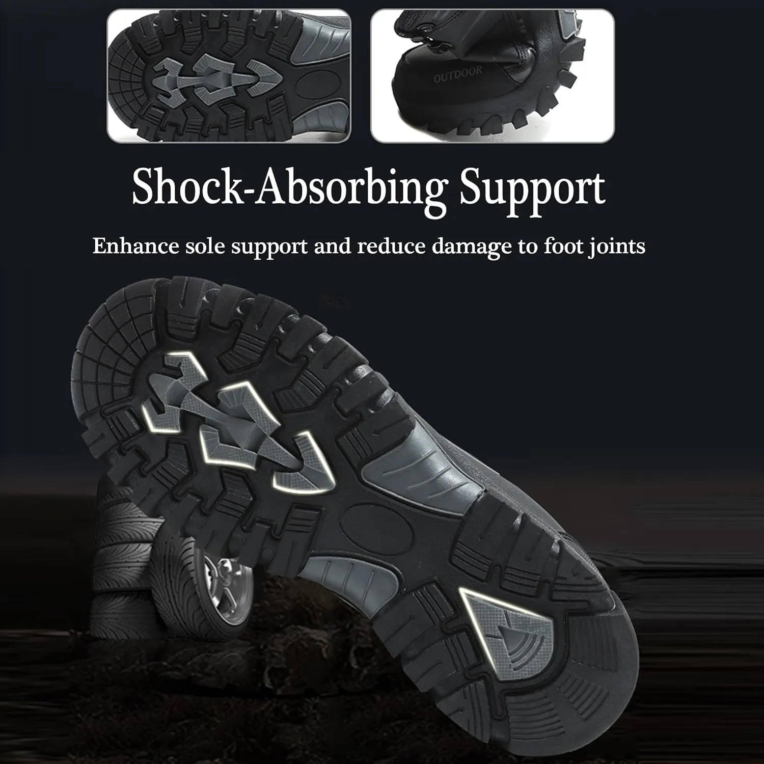 Asifn Men's Hiking Shoes Womens Hiking Shoes Slip Resistant Waterproof Shoes Outdoor Climb Walking Jogging Travel Trail Trekking