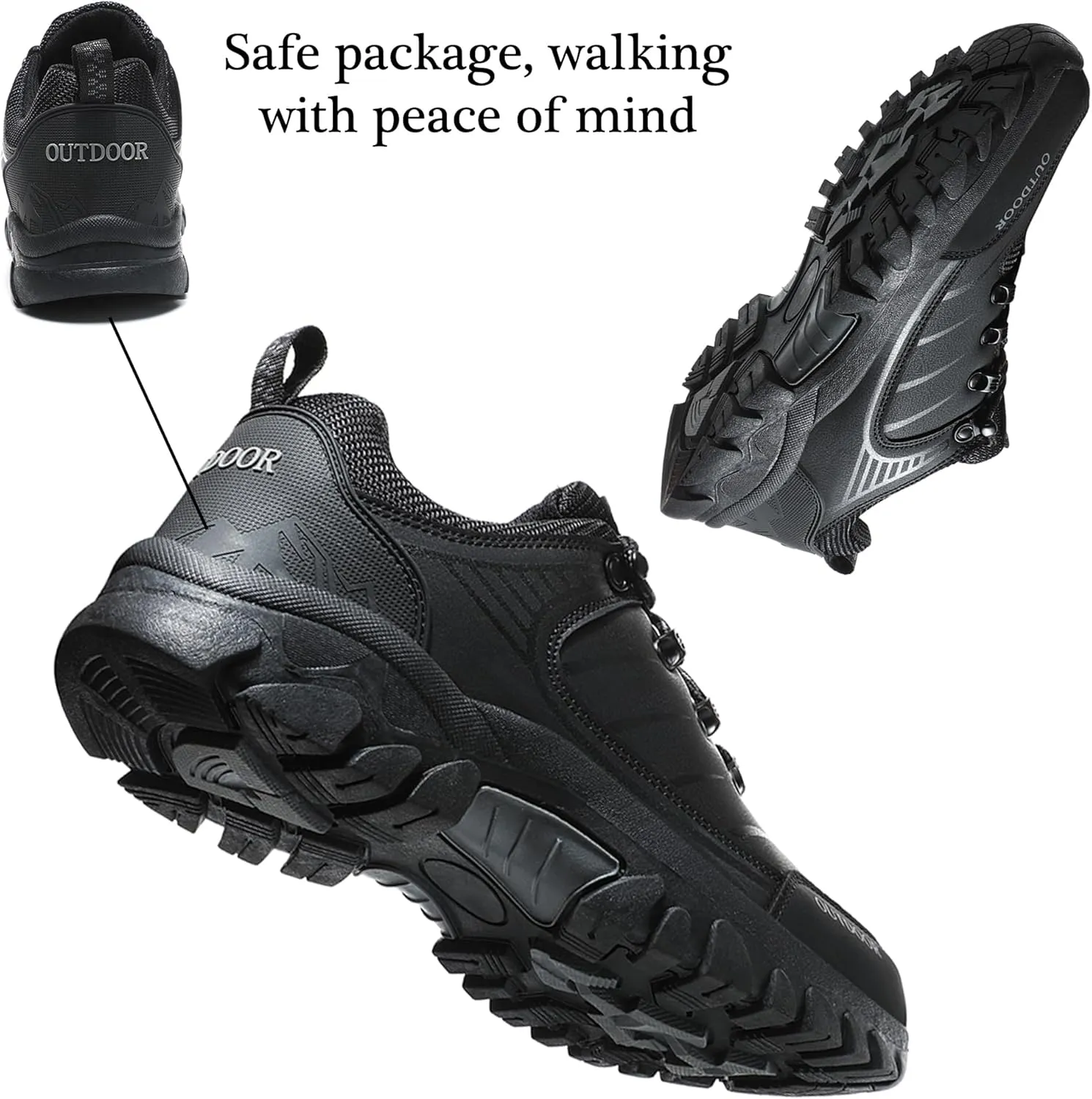 Asifn Men's Hiking Shoes Womens Hiking Shoes Slip Resistant Waterproof Shoes Outdoor Climb Walking Jogging Travel Trail Trekking