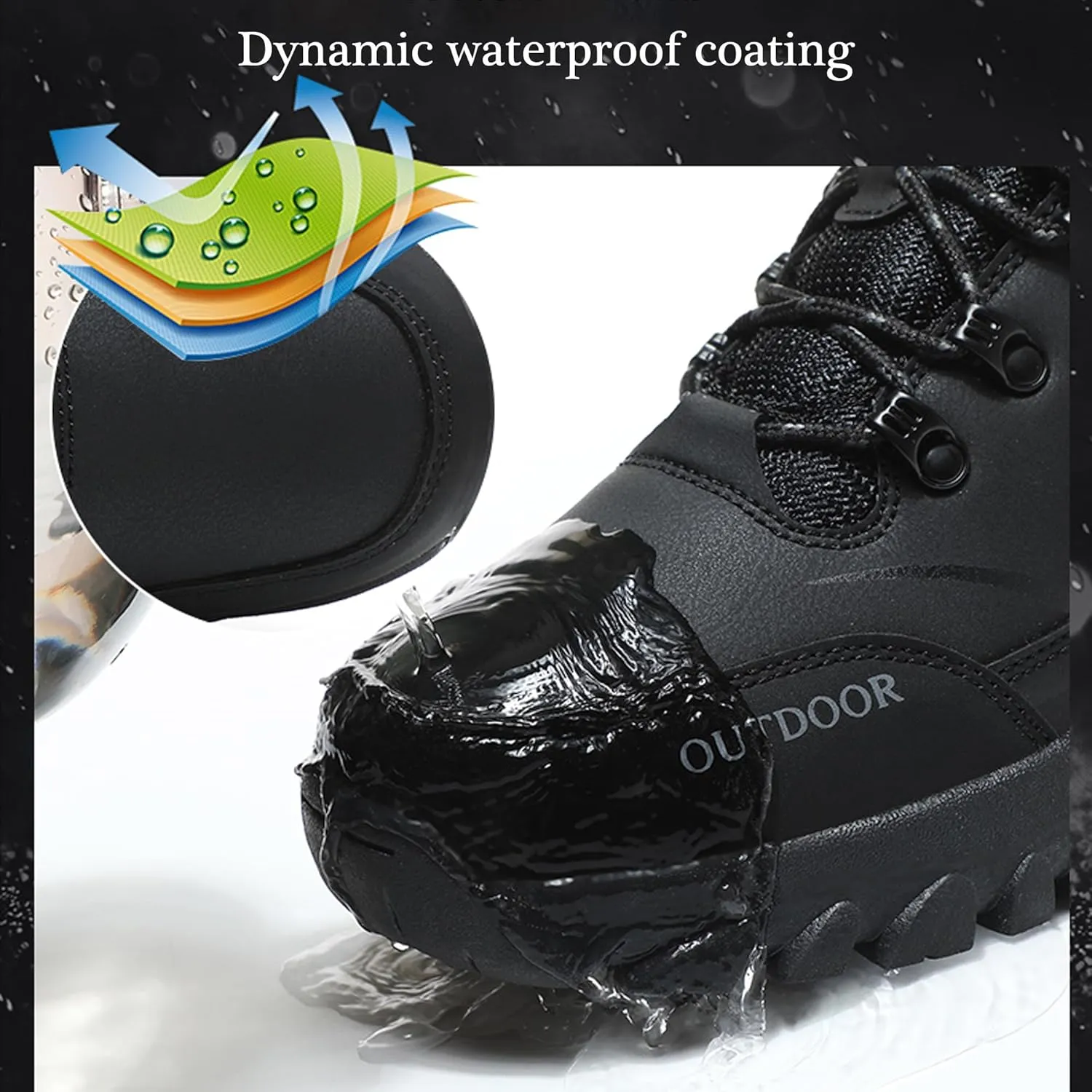 Asifn Men's Hiking Shoes Womens Hiking Shoes Slip Resistant Waterproof Shoes Outdoor Climb Walking Jogging Travel Trail Trekking