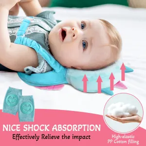 Baby Walker Head Protector – Adjustable Baby Head Protector Backpack, Baby Backpack Head Protection Pillow and Anti-Fall Safety Gear with Cute Design, for Crawling Babies, Walking, and Playing