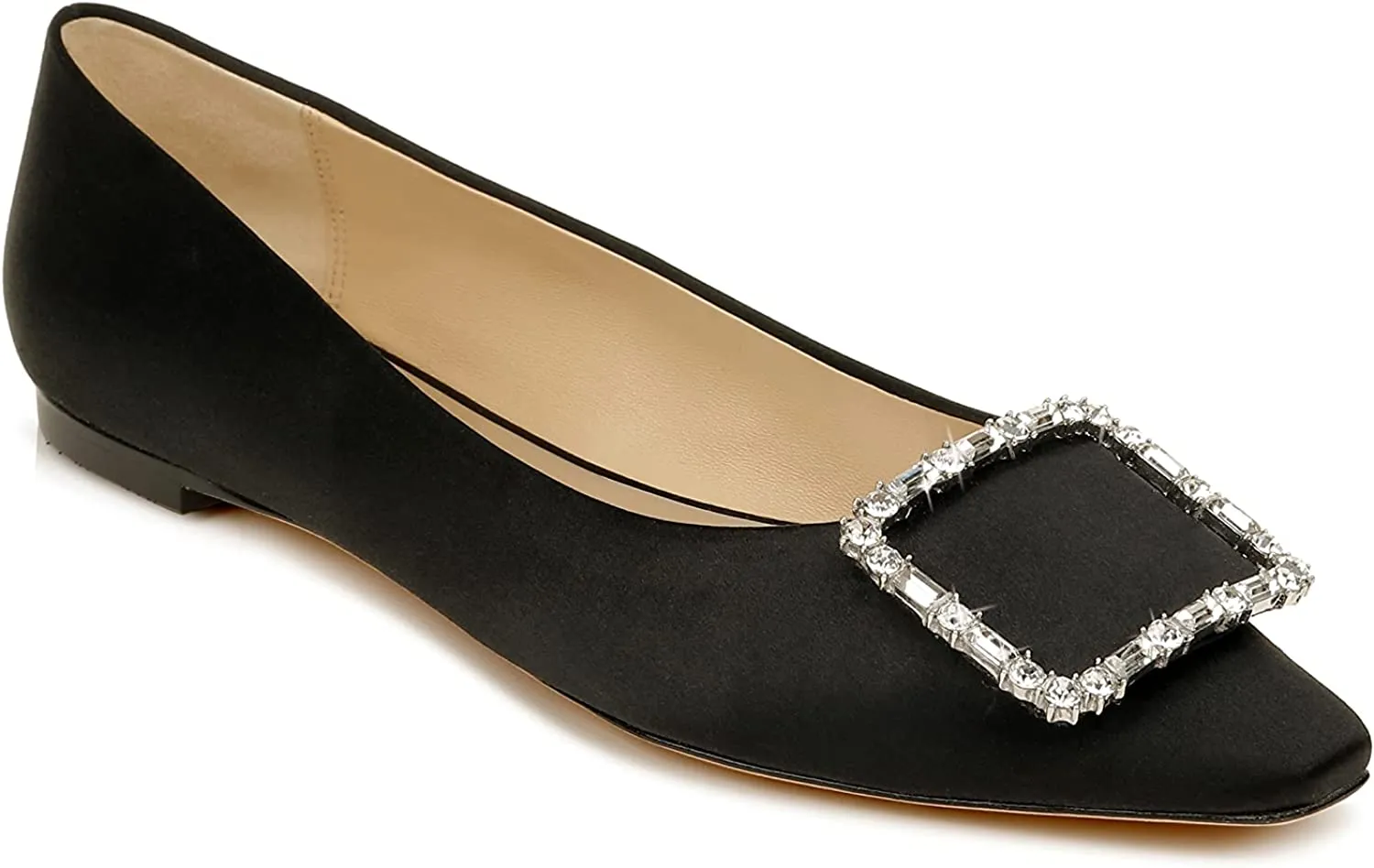 Badgley Mischka Dyanne Square Toe Flat Black