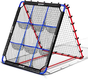 Baseball Rebounder Net | 12-Angle Baseball Pitching Net w/ 9 Pocket Nets – Softball & Baseball Training Equipment – Multi-Sport Bounce Back Net for Soccer, Volleyball, Basketball, Lacrosse & More