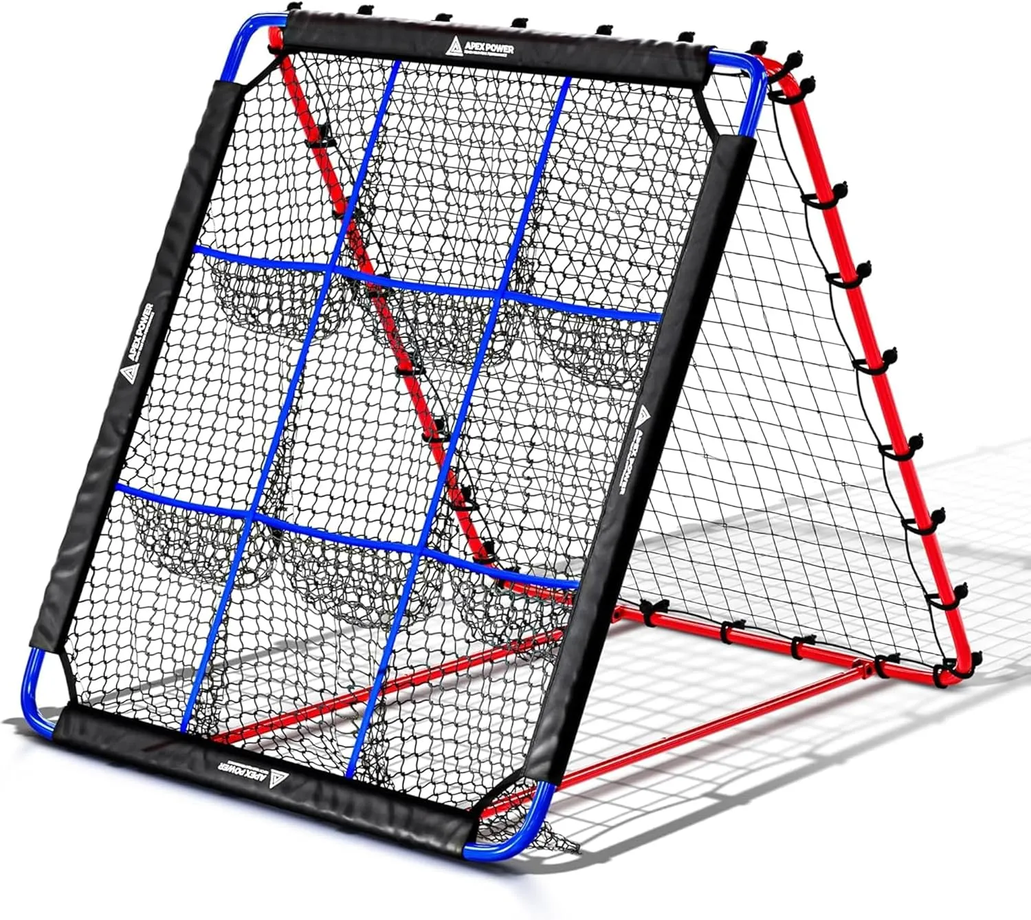 Baseball Rebounder Net | 12-Angle Baseball Pitching Net w/ 9 Pocket Nets – Softball & Baseball Training Equipment – Multi-Sport Bounce Back Net for Soccer, Volleyball, Basketball, Lacrosse & More