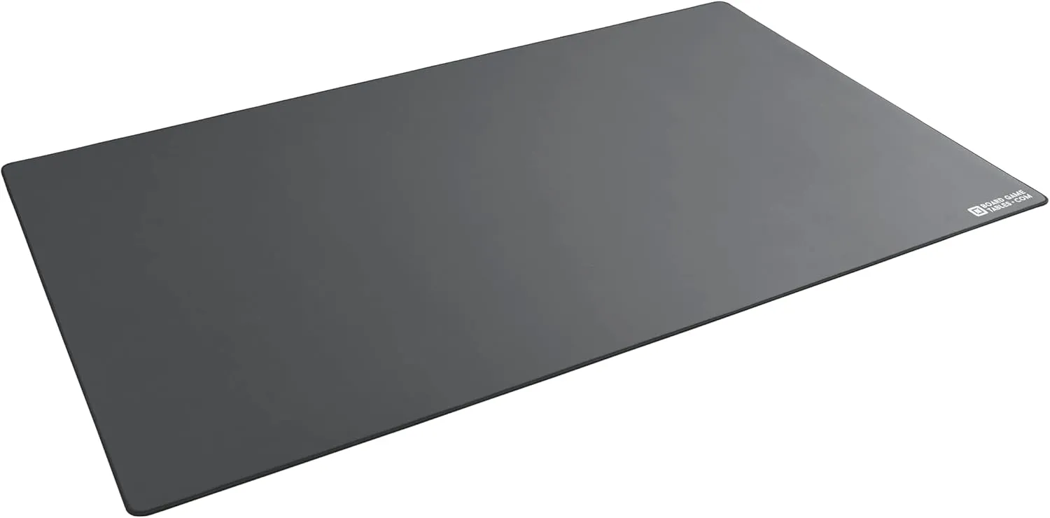 Board Game Playmat [3'x5'/Thick Super Cushioned/Stitched Edge/Water Resistant] with Carrying Case - for Tabletop Board Games, Card Games, RPG Games (Medium, Gray)