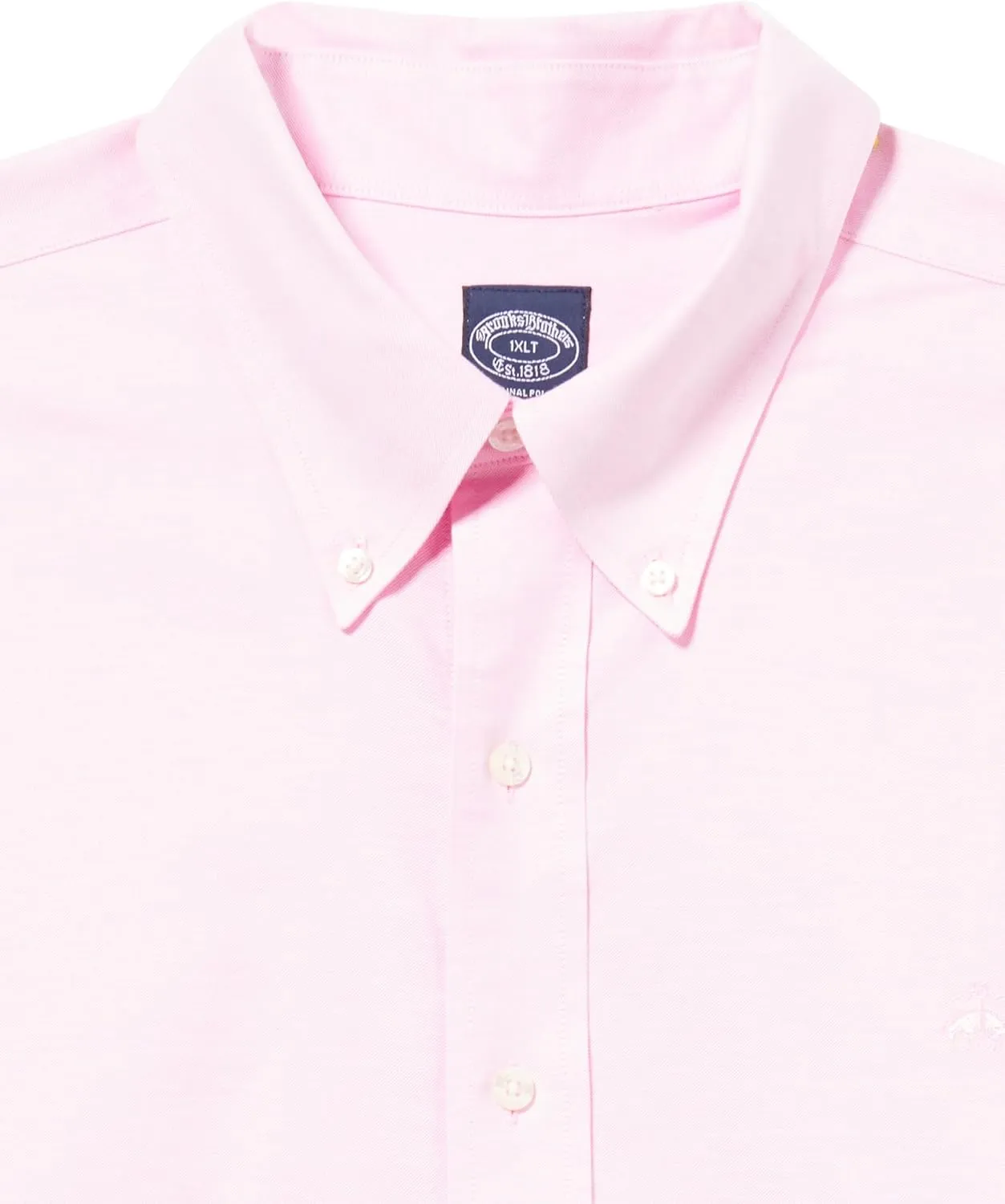 Brooks Brothers Men's Non-Iron Stretch Long Sleeve Oxford Solid Sport Shirt
