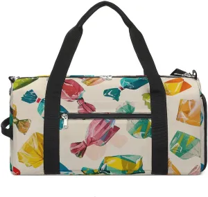 Candy Gym Bag Sport Gym Tote Bag Lightweight Duffle Bag Carry On Weekender Bags for Women Men