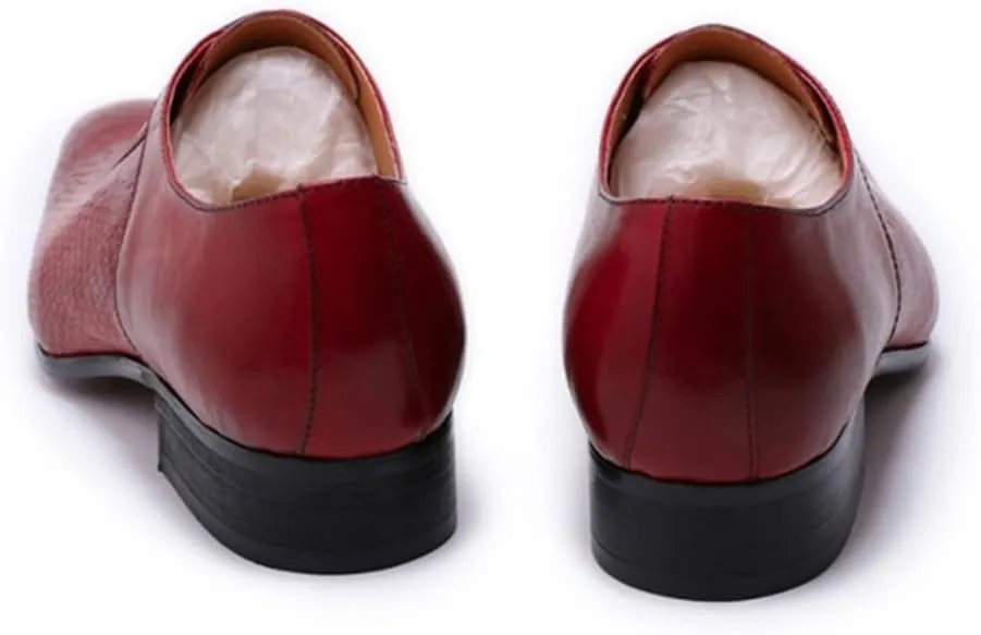 Cap Toe Oxfords Lace Up Wedding Party Shoes Brogue Dress Shoes Soft Bottom Casual Breathable Comfy Non Slip