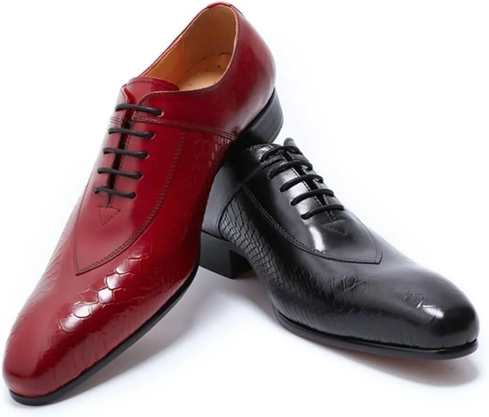 Cap Toe Oxfords Lace Up Wedding Party Shoes Brogue Dress Shoes Soft Bottom Casual Breathable Comfy Non Slip