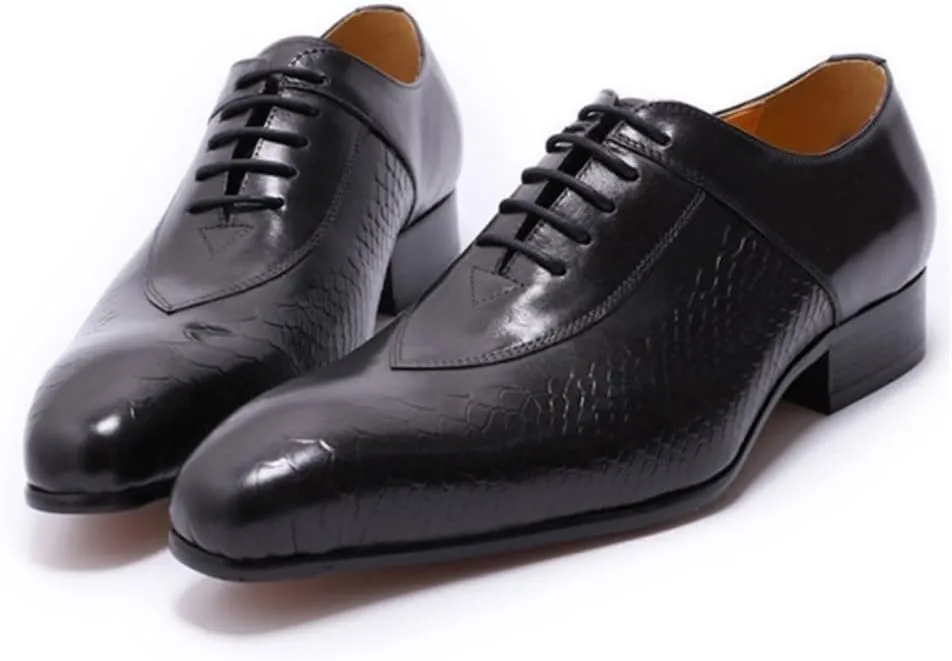 Cap Toe Oxfords Lace Up Wedding Party Shoes Brogue Dress Shoes Soft Bottom Casual Breathable Comfy Non Slip