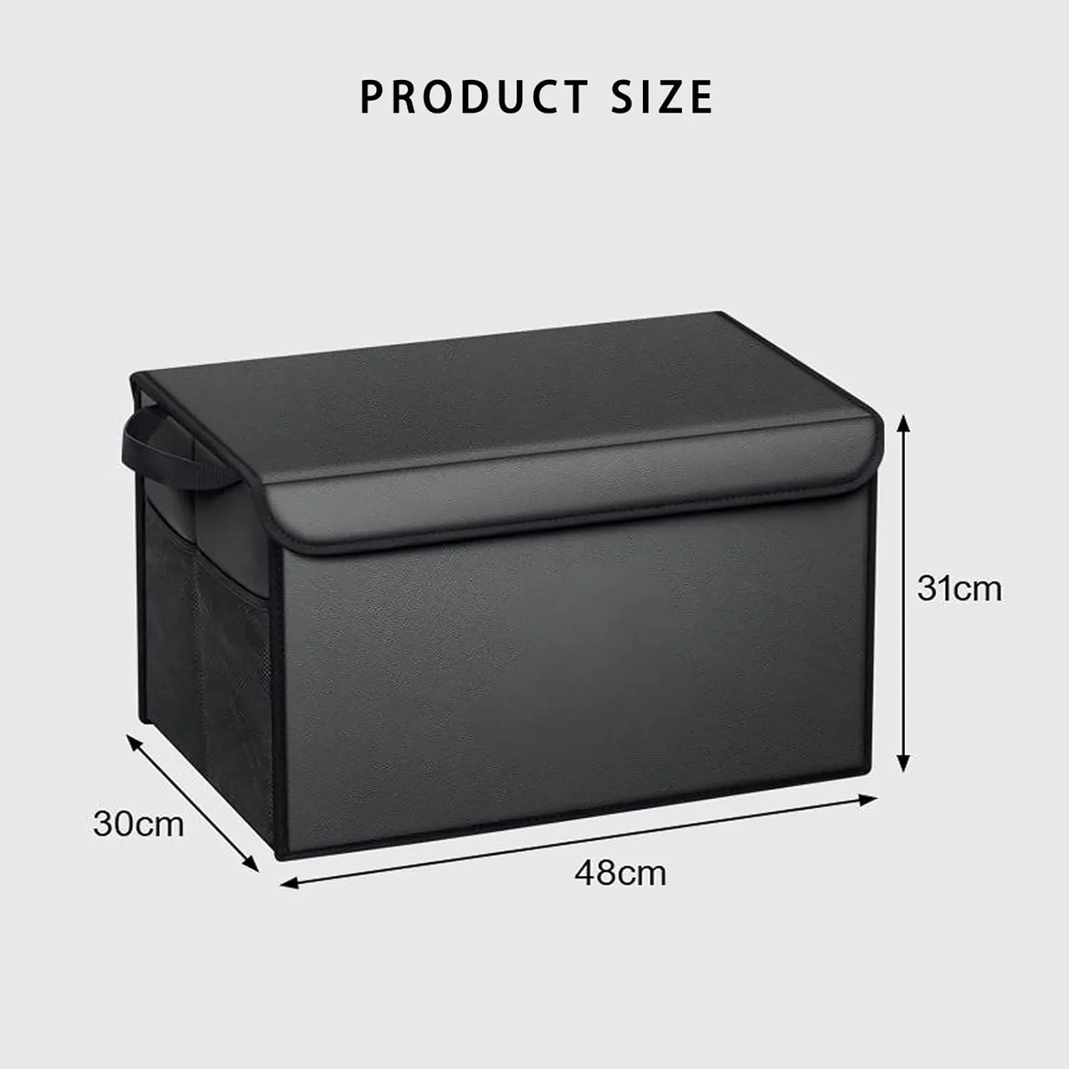 Car Trunk Organizer for Mazda MX-5 ND2 2019-2024 Thickened Car Boot Tidy Storage Box Tailor-made Lidded Storage Bins for Home Car Outdoor Camping Travel,B