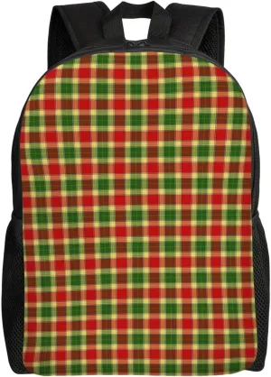 Clan Gibson Tartan Minimalist Laptop Backpack – Waterproof Business Travel Bag, Breathable Design, Modern Work & Leisure