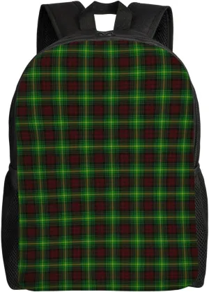 Clan Martin Tartan Minimalist Laptop Backpack – Waterproof Business Travel Bag, Breathable Design, Modern Work & Leisure