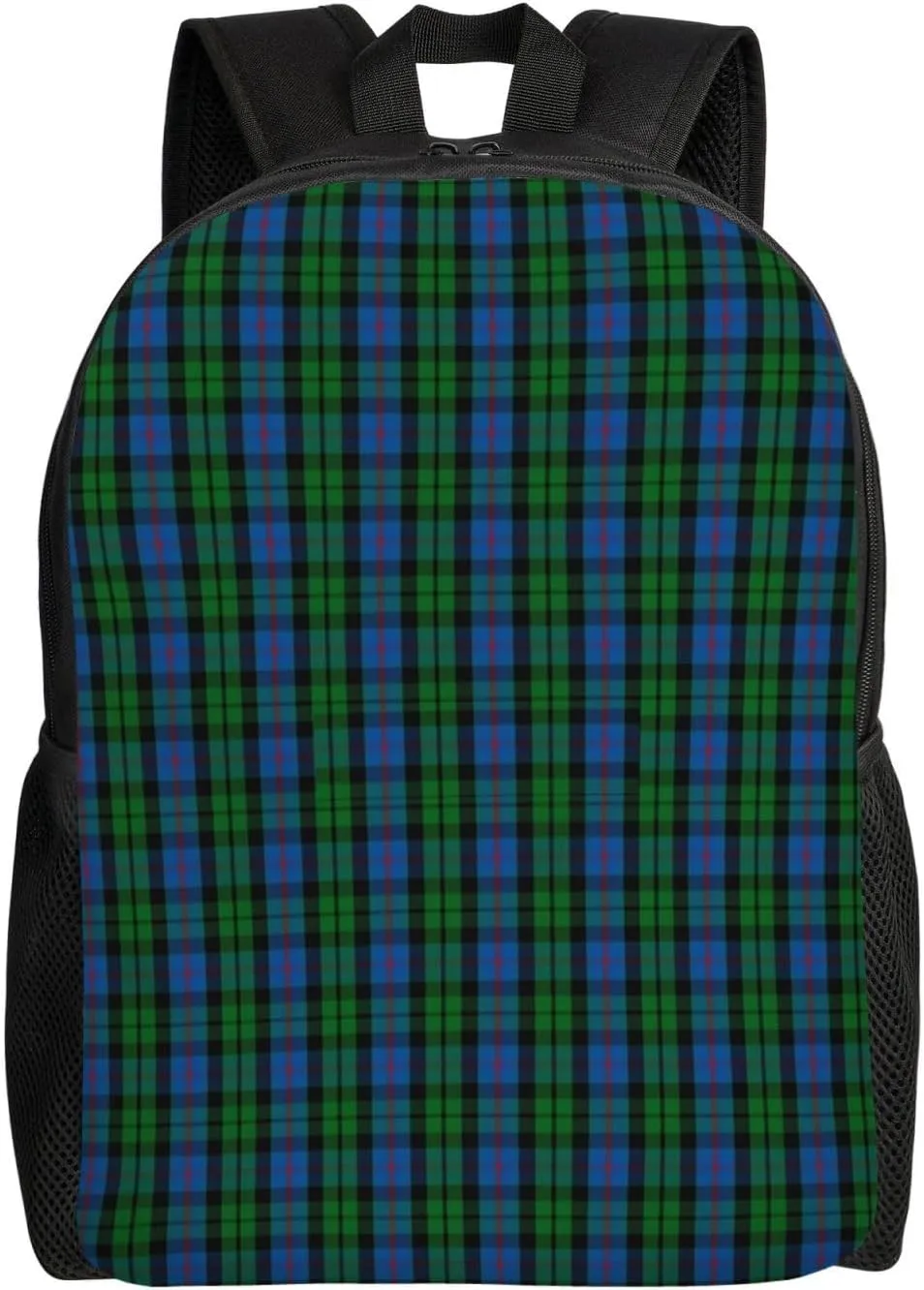 Clan Morrison Tartan Minimalist Laptop Backpack – Waterproof Business Travel Bag, Breathable Design, Modern Work & Leisure
