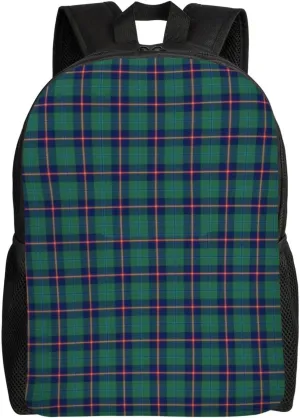 Clan Young Tartan Minimalist Laptop Backpack – Waterproof Business Travel Bag, Breathable Design, Modern Work & Leisure