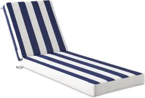 Codi Outdoor Lounge Chair Cushions, Chaise Cushion for Patio Furniture, Double Waterproof Fabric for Pool, Garden and Beach, 72 x 22.5 x 3.5 Inch 1PK Cabana Blue