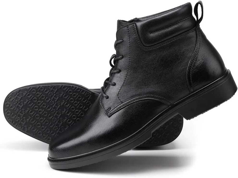 CONRAD Men's Black Safety Executive Oxford Dress Shoes - Oil Resistant, Slip Resistant, Kevlar Protection, Breathable EH Work Shoe