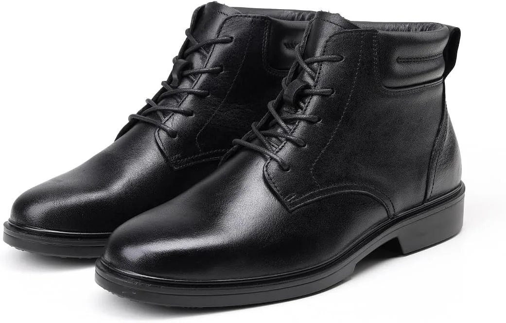CONRAD Men's Black Safety Executive Oxford Dress Shoes - Oil Resistant, Slip Resistant, Kevlar Protection, Breathable EH Work Shoe