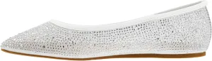 Corkys Footwear Hey Girl It's A Vibe Slip-on Ballerina Flat - Rhinestone Mesh Body, Closed Toe, Breathable and Lightweight Elegance, Comfortable and Lightly Cushioned Insoles