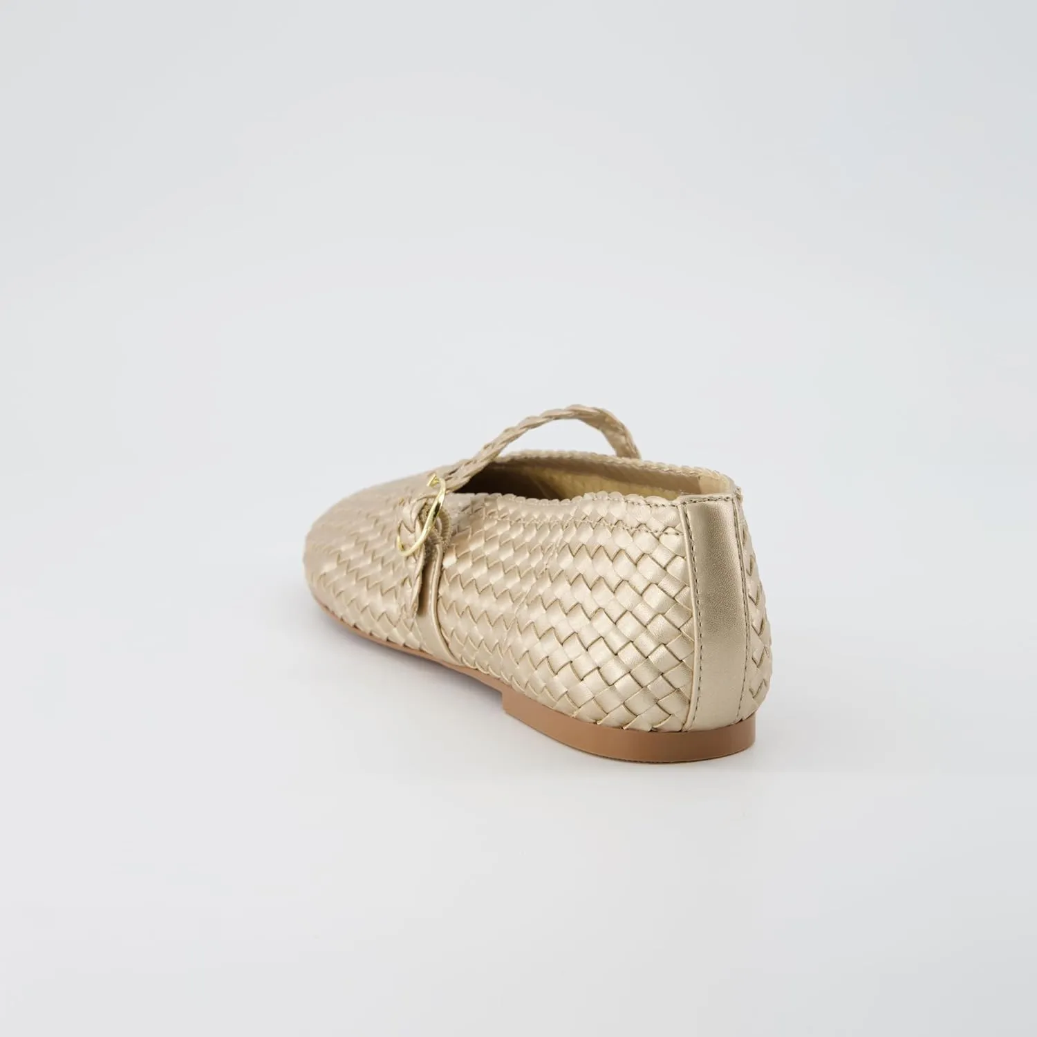 CUSHIONAIRE Women's Bistro Woven Mary Jane Flat  Memory Foam, Wide Widths Available