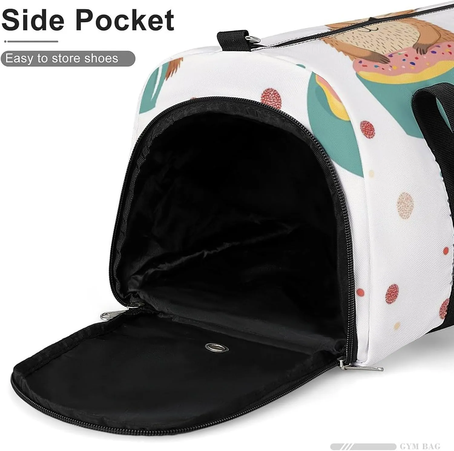 Cute Funny Capybar Fitness Large Gym Bag for Unisex with Shoe Compartment & Wet Pocket