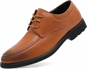 DADAWEN Men's Classic Formal Oxford Shoes Business Wingtip Lace Up Dress Shoes