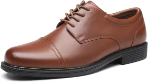 DECARSDZ Mens Classic Formal Oxford Lace-up Patent Leather Tuxedo Wedding Business Dress Shoes